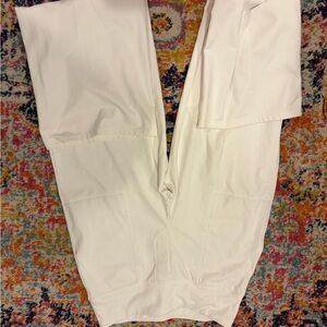 white athletic pants